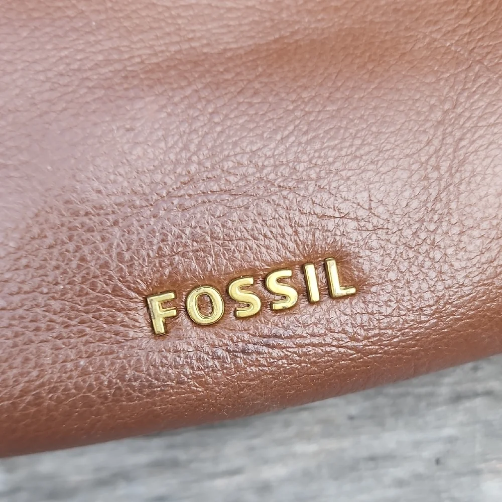 Fossil Leather Crossbody Bag Brown
